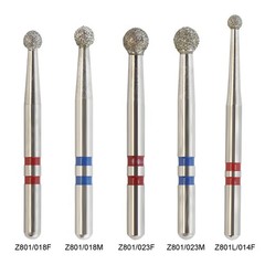 Dental Diamond Burs Zirconia Cutting Football Round End Taper Pear Barrel FG 856