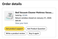 UZK Mattress Vacuum Cleaner Corded Electric White Bed Vacuum Cleaner