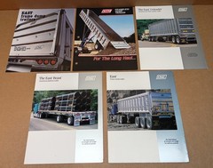 1990s East Manufacturing Trailers Semi Truck Dump Brochures Sheets LOT OF 7
