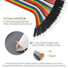 Chanzon 40pcs 10cm Female to Header 10CM, (3) (40pcs)