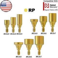 US Dental Nobel Healing Abutment Cap RP NP Compatible Nobel Active ∅3.6/5.0/6.0