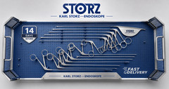 Karl Storz Pilling Laryngeal Instrument Set 14 Pcs w Sterilization Case ENT
