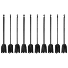 10Pcs 8.7″ ABS Plastic Silicone Resin Mixer Paddle, Black