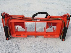 60″ Dual Tine Root Rake Clam Grapple Attachment Fits Universal Quick Attach