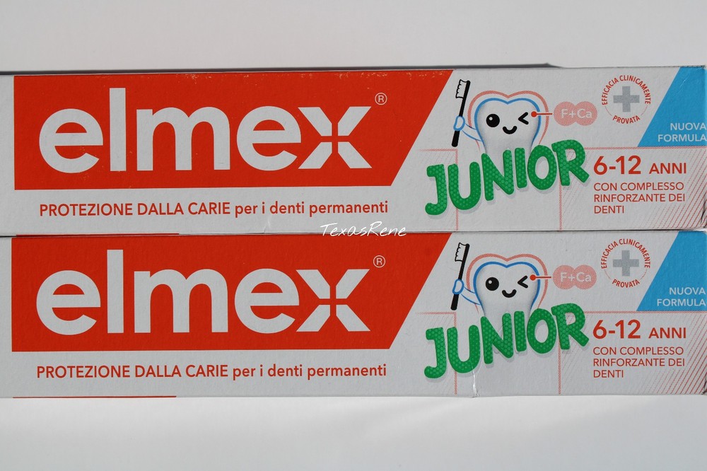 2x Elmex Junior Caries Protection Toothpaste 6-12 Years 75ml (2.54floz)