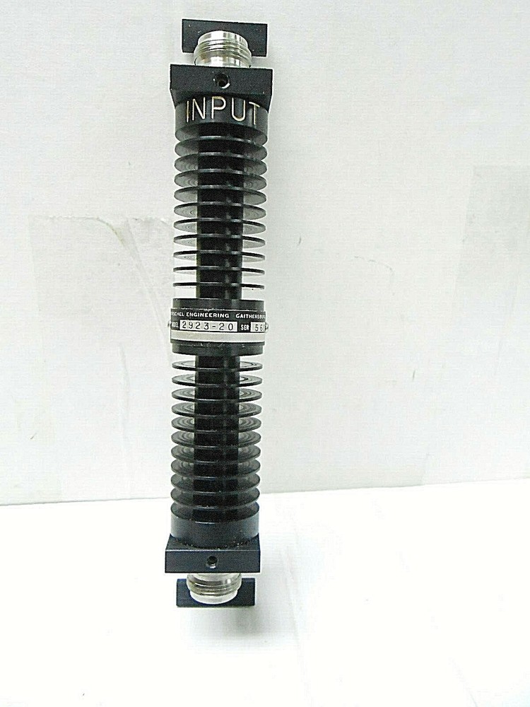 2923-20 WEINSCHEL ENGINEERING ATTENUATOR, 12.4 GIGHZ/ 20W-2KILOWATTS/50 OHMS NOS