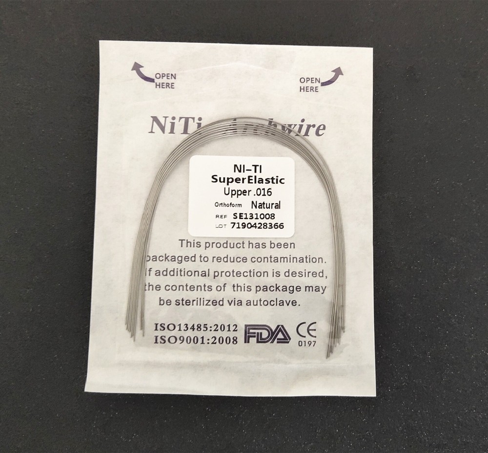 10Pcs Dental Orthodontic Super Elastic Wire Niti Round Arch Wires Ovoid/Natural
