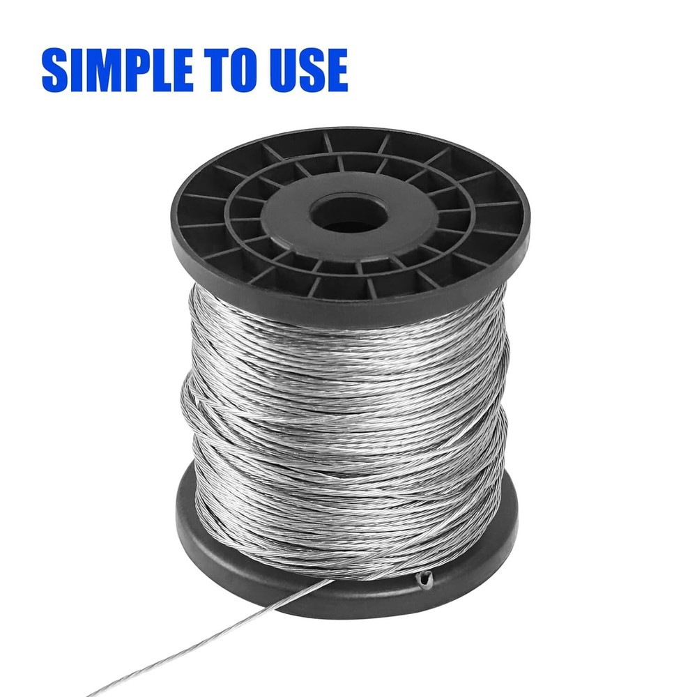 656ft Electric Fence Wire 200M Aluminum Magnesium Alloy Wire Durable 14 Gauge