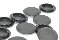 1″ Hole Plugs for Truck Rocker Panels Self Sealing Black PE