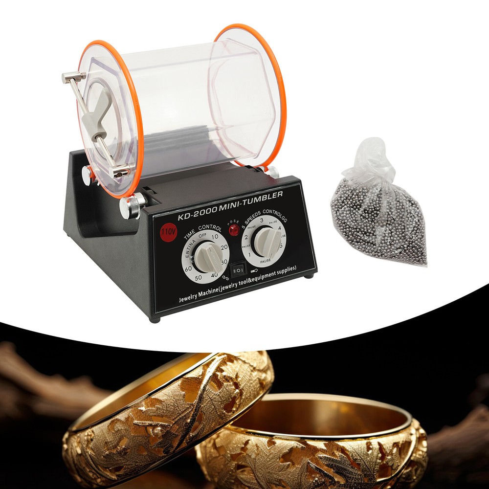 Modern Electric Jewelry Polisher 60W, Adjustable Speed & Timing, Compact Design