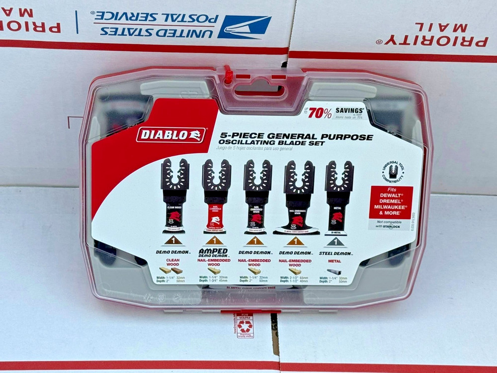 DIABLO DOU5SPC 5 Piece Universal Fit General Purpose Oscillating Blade Set (New)