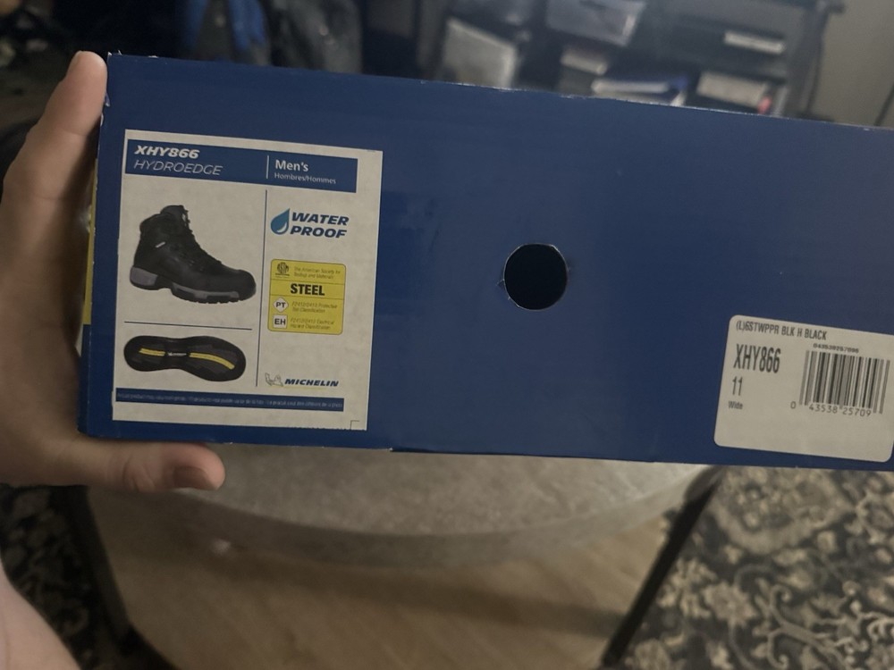 Michelin XHY866 Men’s Waterproof Steel Toe Work Boots Size 11 Wide