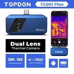Thermal Camera 256×192 Pixel High IR Resolution with Dual Lens TOPDON TC001 PLUS