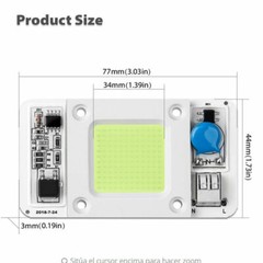 50W 110V 220V LED COB Chip Lamp Floodlight Smart-IC Bulb Bead Warm/Cold White