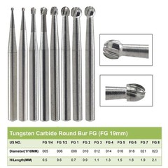 Wave Dental Round Carbide Bur FG Diamond Bur Surgical Long Round Ball High Speed
