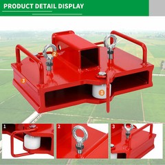 2″ Trailer Hitch Receiver for Dual Pallet Forks Forklift Towing Adapter Attach