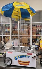SABRETT HOT DOG TABLE TOP CART NEW FROM AUTH. DEALER NEW YORK