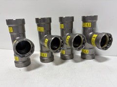 Lot of (4) Viega 25311 MegaPressG Tee 1″ x 1″ x 1″ P1 x P2 x P3 Carbon Steel