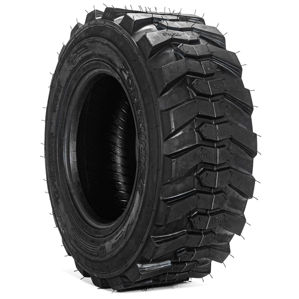 Skid Steer Tires 12-16.5 12 Ply Industrial Heavy Duty Tubeless Pack of 1