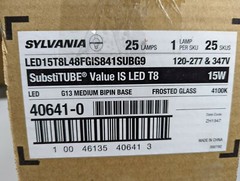 SYLVANIA LED15T8L48FGIS841SUBG9 SubstiTUBE T8 LED REPLACEMENT LAMP BOX OF 25 NIB