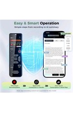 AI Digital Voice Recorder 128GB: AI Transcribe & Summarize Note Taker, Voice Act