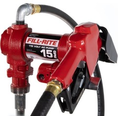 Fill-Rite FR610H 115V 15-GPM Fuel Transfer Pump w/ Hose & Nozzle/Gas, Diesel,E15