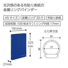 A5 Navy Blue Storage Binder with 10 Sheets and Colorful Dividers 100 Sheet Ca…