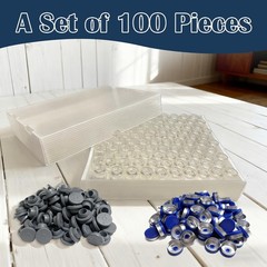 100Pcs 10ml Clear Glass Vials Headspace Vials w/ Flip Caps Sample Vials
