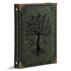 Leather 3 Ring Binder Fits 8.5″x11″ Letter Size Paper, 1 Inch Round Ring Bind…