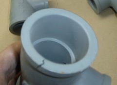 Lot of 5 gray PVC T Tee fitting 1-1/4 to 1″ reducer slip x slip x threaded adapt