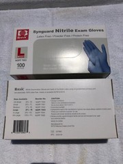 Basic Synguard Nitrile Exam Gloves 2 Boxes Large