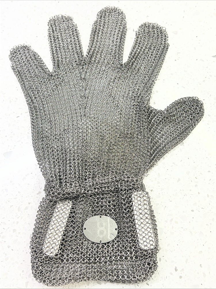 Whizard Stainless Steel Glove 2″ Small Cuff Cut Protection Butcher Chef