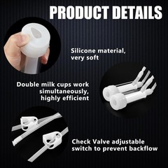 Milking Machine Accessory Goat Teat Cup, Double Cup with Tube for Goat, Sheep…