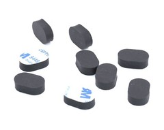 1/2″ x 3/4″ x 1/4″ Peel & Stick Oval Silicone Rubber Feet Audio Repair Pads