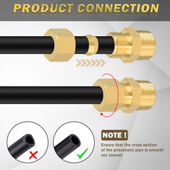 Brass Compression Tube Fitting, 10 PCS 1/4″ OD X 1/4″ NPT Male Compression Union