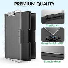 Clipboard with Storage Heavy Duty Clip Boards 8.5 X 11 with Dual Storage Folder