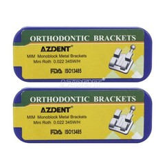 Dental Orthodontic Monoblock Metal Brackets Braces Mini Roth 022 3-4-5 Hook