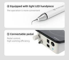 Dental Ultrasonic Piezo Scaler LED Handpiece 5*Tips for EMS Cavitron Woodpecker