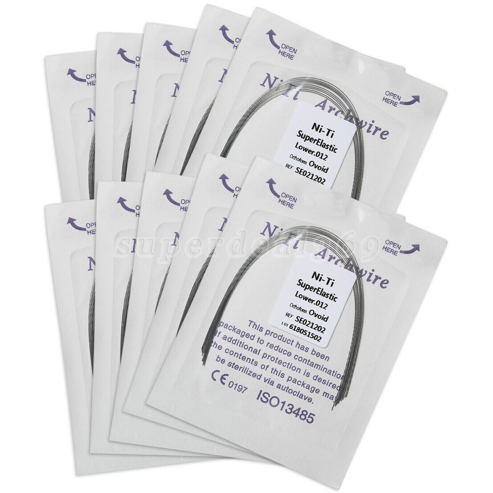 10pcs/pk Dental Orthodontic Niti Arch Wire Round Ovoid Form all size option to