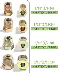 25 Ft. 3/16 OD Copper Nickel Brake Line Tubing Coil and Fitting Kit, 25 Ft of 3/