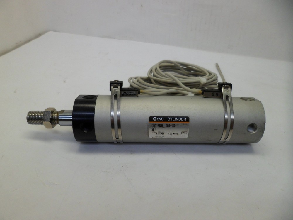 SMC CDG1BN4-100-B7 PNEUMATIC CYLINDER 40mm.B X 100mm STK. 2 PROX. SENSORS NOS