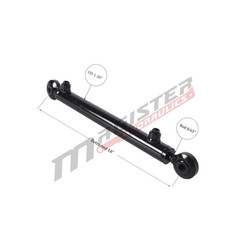 Hydraulic Cylinder Welded Double Acting 1″ Bore 12″ Stroke Swivel Ball/Eye