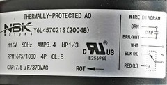 RV Air Conditioner 1/3 HP 115 Volt 1625 RPM 2-Speed Motor for Coleman 1468-3069