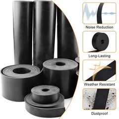 NEOPRENE RUBBER ROLL 1/2THK X 3″ x 10 ft LONG FREE SHIPPING
