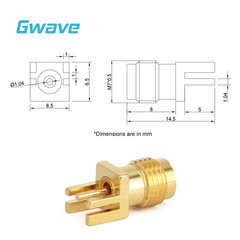 2.4mm Female Connector End Launch Suit for PCB Thickness 0.9mm, DC – 50GHz