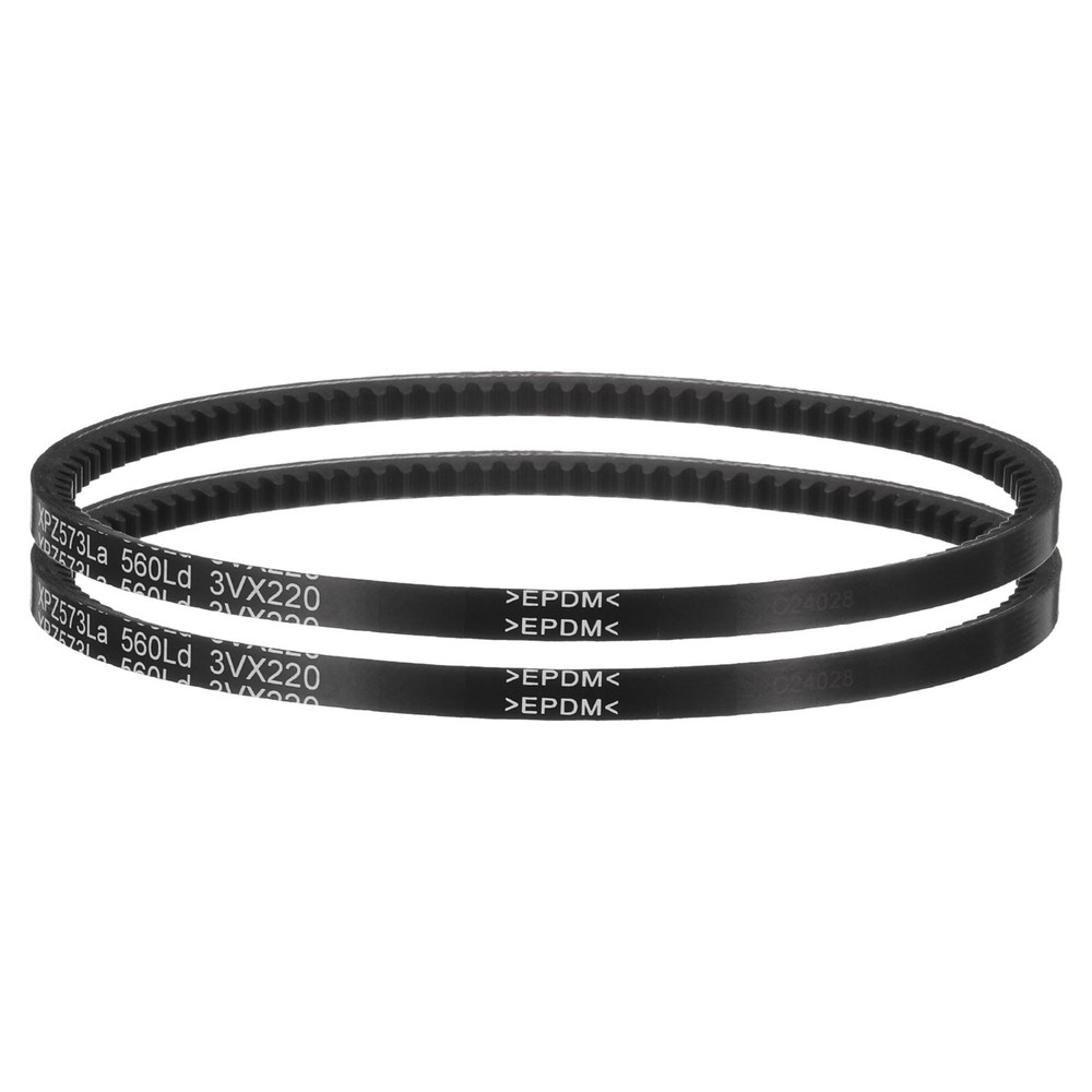 2pcs 3VX220 Rubber V-Belt, Raw Edge Cogged Industrial V Belt 22″ Length