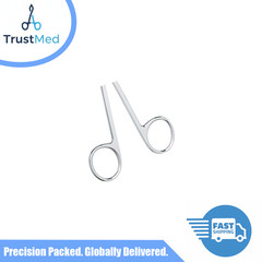 1 Piece IRIS Scissor 4.3″ 1pc Straight Blades Sharp/Sharp Heavy Pattern Premium