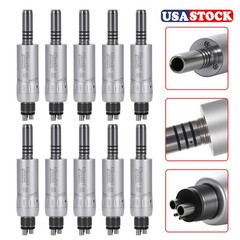 1-10* Dental Low Speed Air Motor Handpiece E-type 4 Holes Micromotor Inner Water