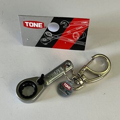 Tone Japan | G-032 key chain | 10mm Reversible offset ratcheting wrench