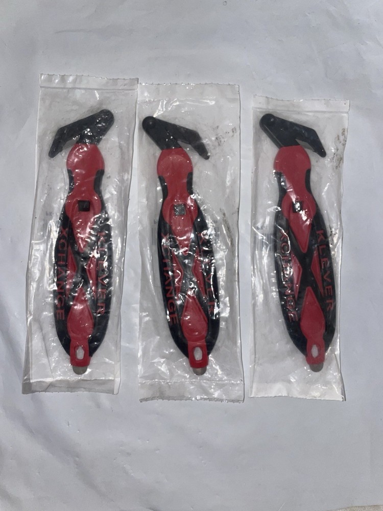 Lot Of (3) Klever Kutter KCJ-XC-30R Red X Change DW Blade Safety Box Opener